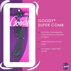 Goody Super Comb con dientes extra largos para desenredar sin tirones