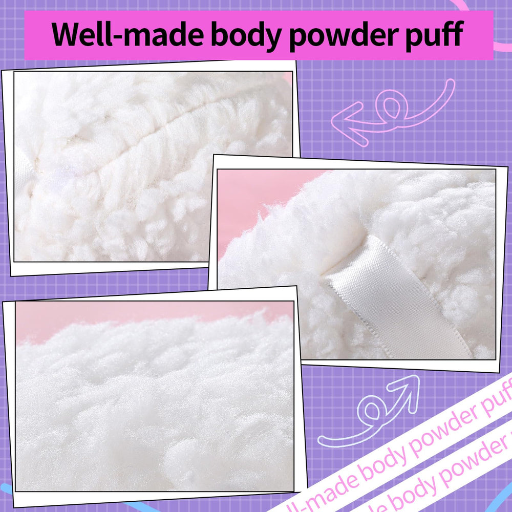 Gootaimi puff polvo corporal para una aplicación uniforme en la piel.