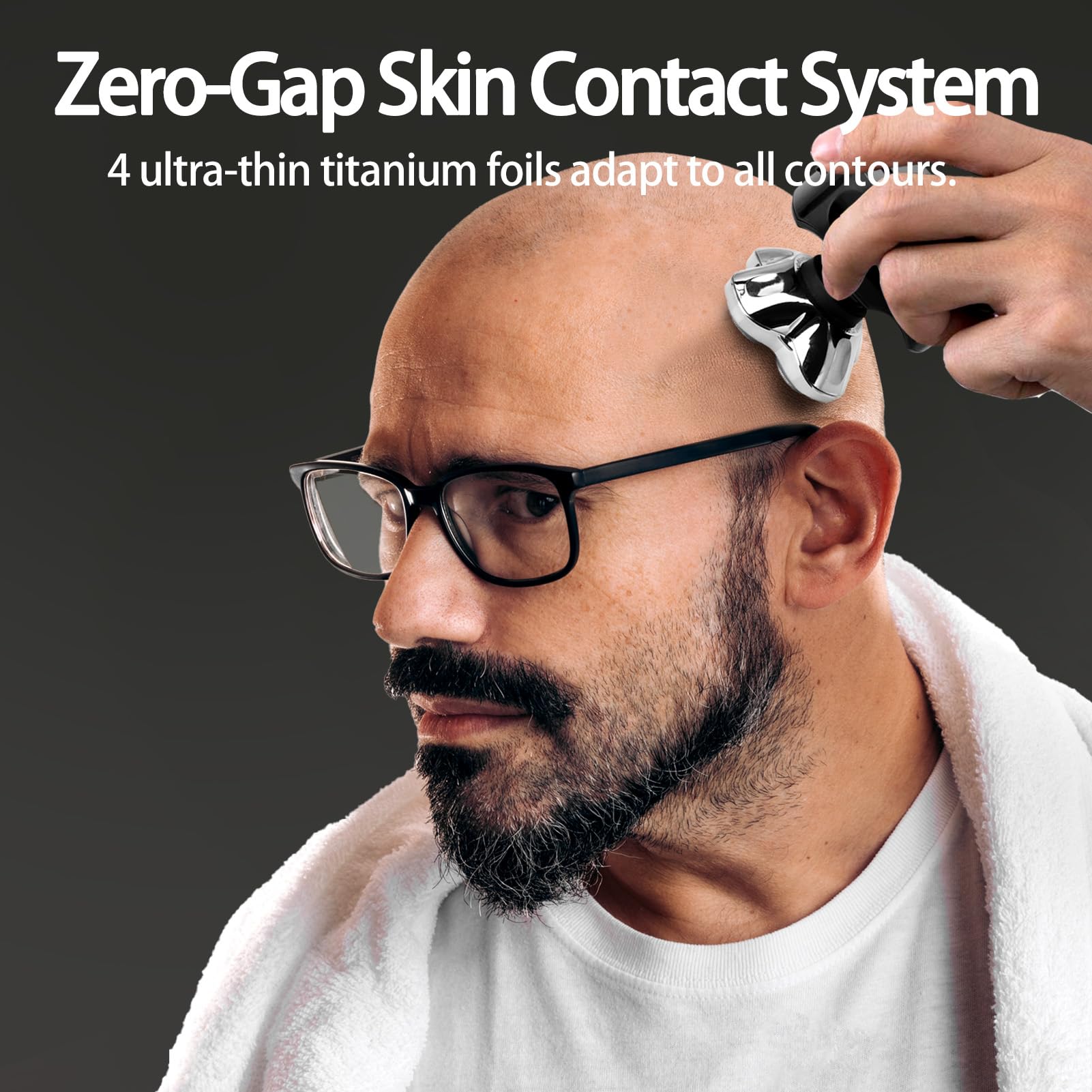 GORLENT cero-gap contacto-piel, experiencia suave en mandíbula y cuello.