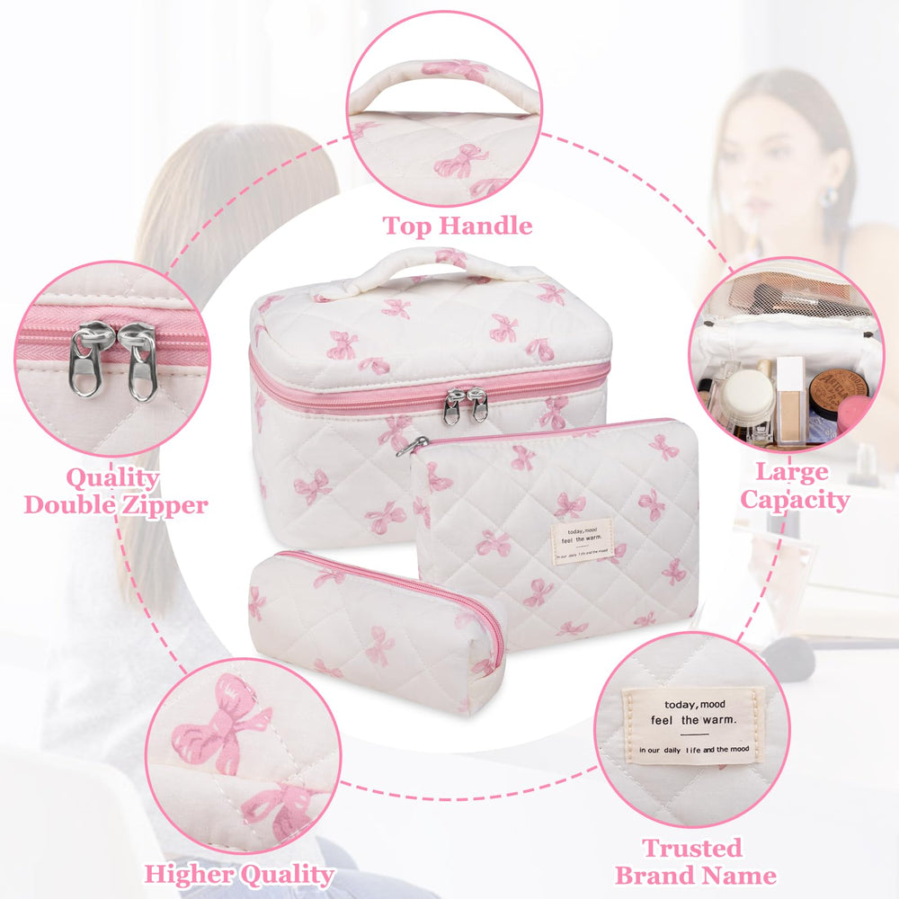 Gosect bolsa algodón blanca y rosa, tacto suave y fácil de limpiar.