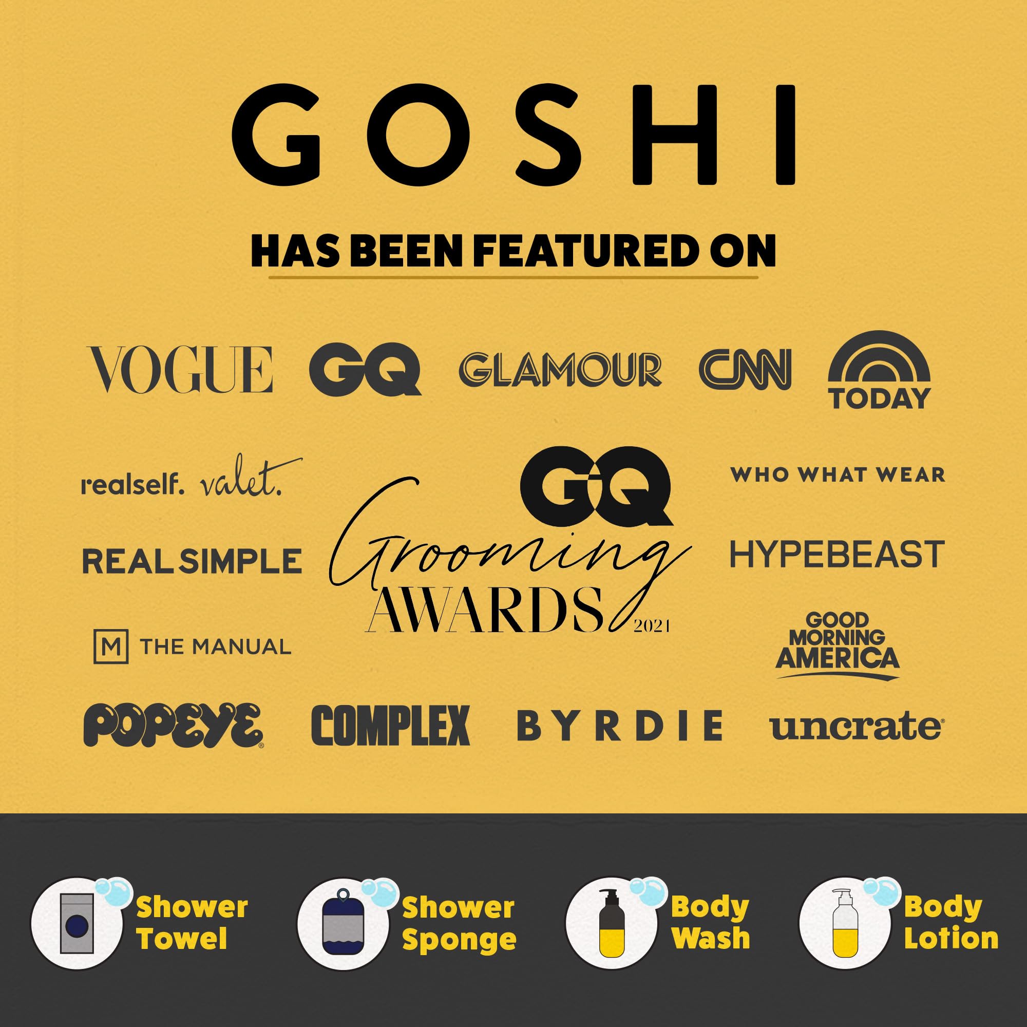 GOSHI esponja exfoliante, resistente a desgarros para uso diario confiable.