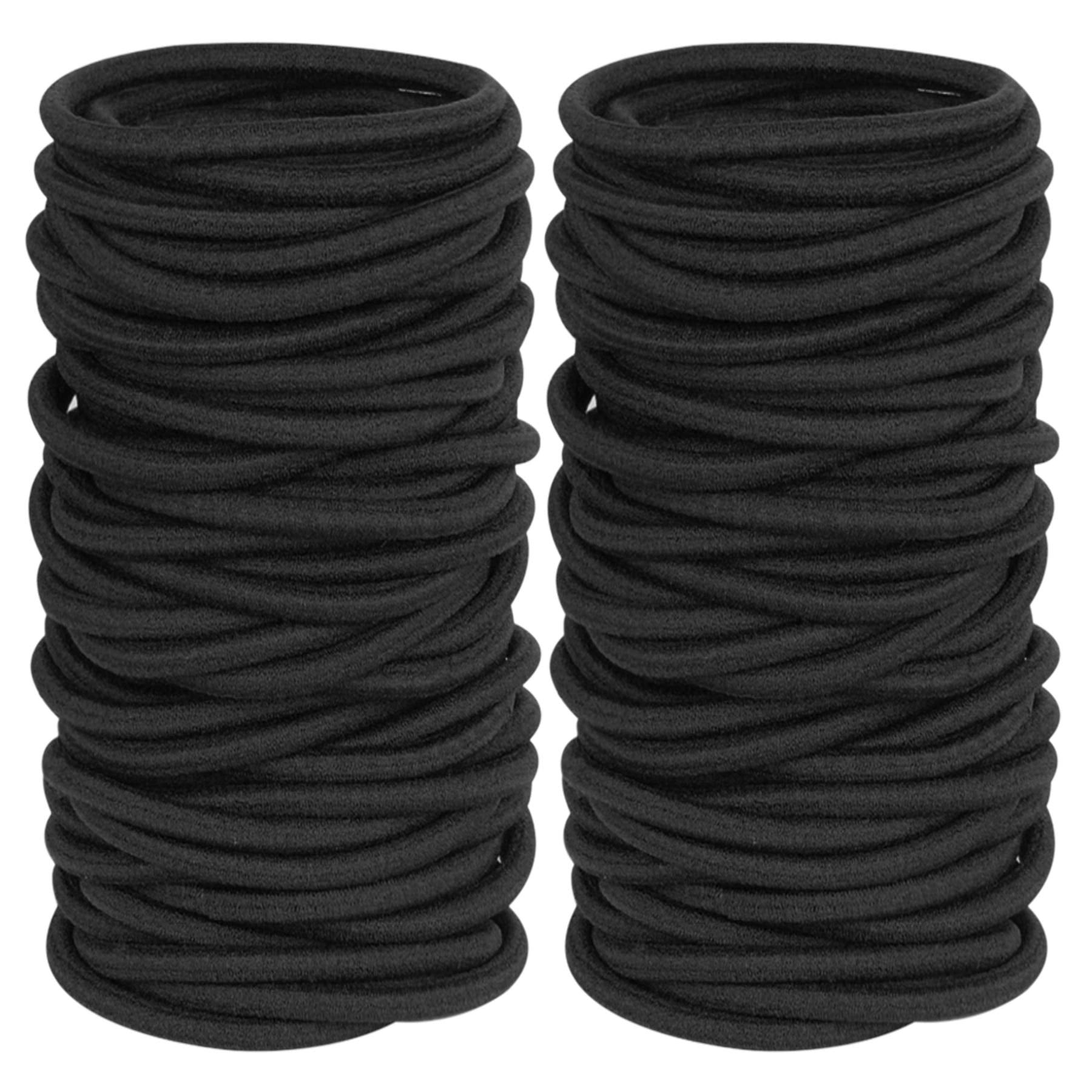 GOSICUKA elásticos-pelo-negros-4mm para un agarre firme sin marcar.