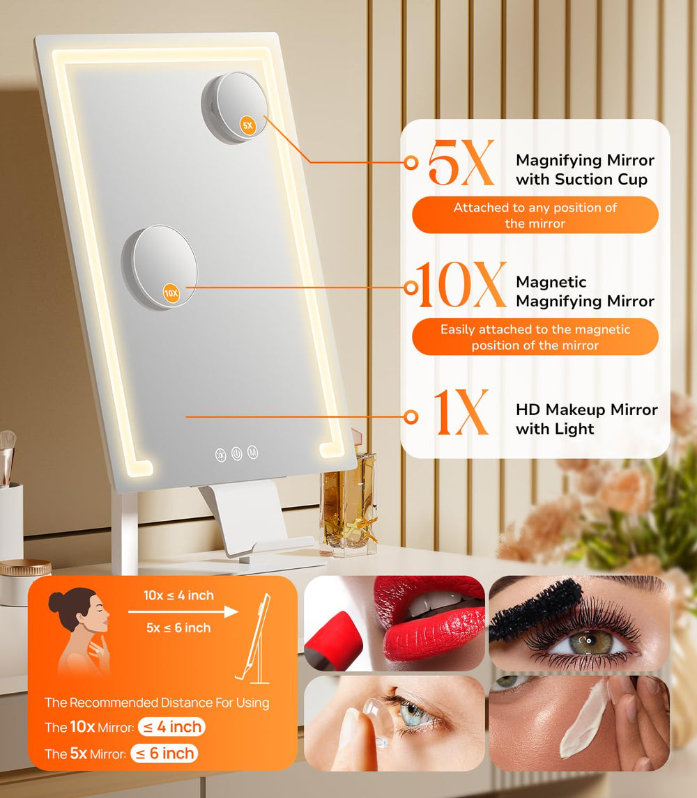 Gospire iluminación con 3 modos para tono natural o profesional
