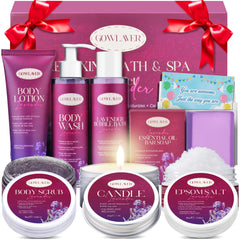 GOWLAVER set de baño con lavanda para relajación y cuidado diario de la piel.