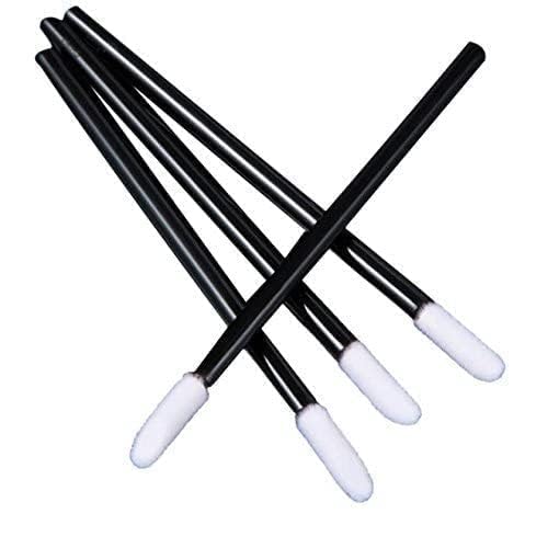 GoWorth aplicador labial desechable con mango negro para uso rápido y limpio.
