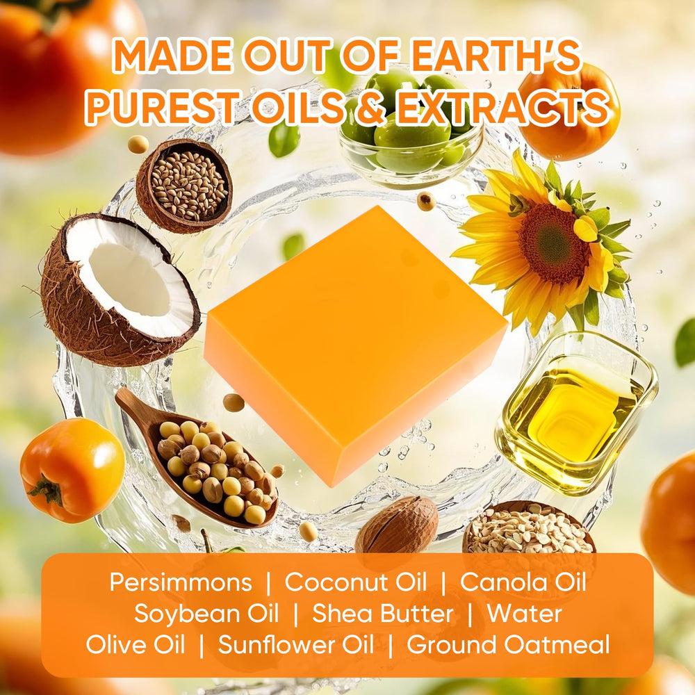 GPP Persimmon Soap Bar foamy lather demonstrates gentle cleansing and odor control.