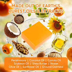 GPP Persimmon Soap Bar foamy lather demonstrates gentle cleansing and odor control.