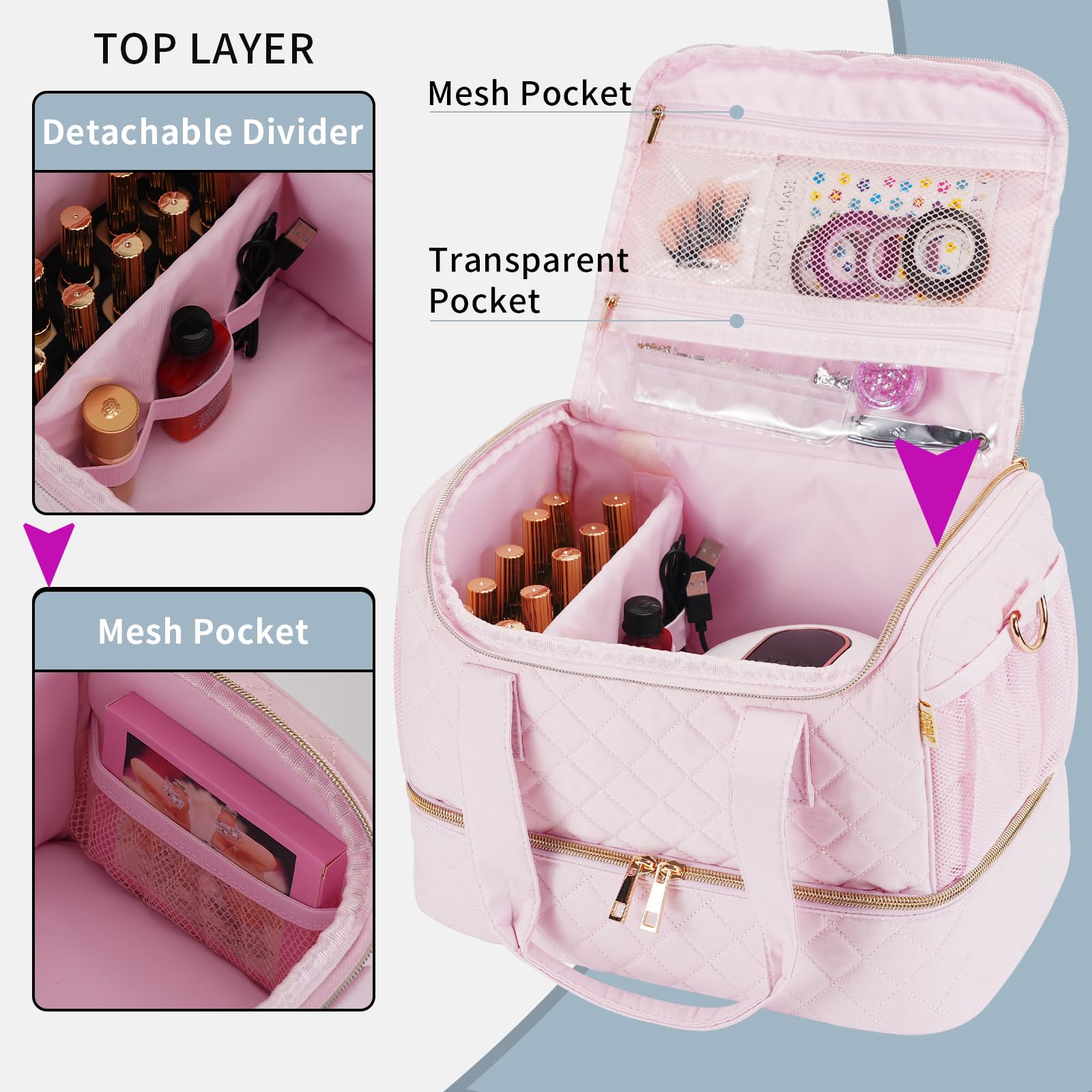 GR69N case with foam protection cushions for polishes during travel