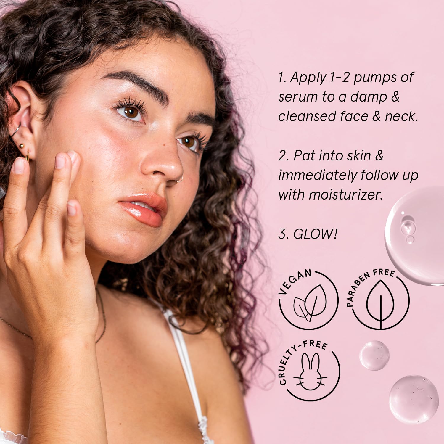 Grace & Stella serum hialurónico antiarrugas efecto suave para la piel