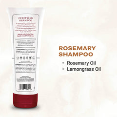 Champú purificante romero-limón para cabello limpio y cuero cabelludo fresco de The Grandpa Soap Company.