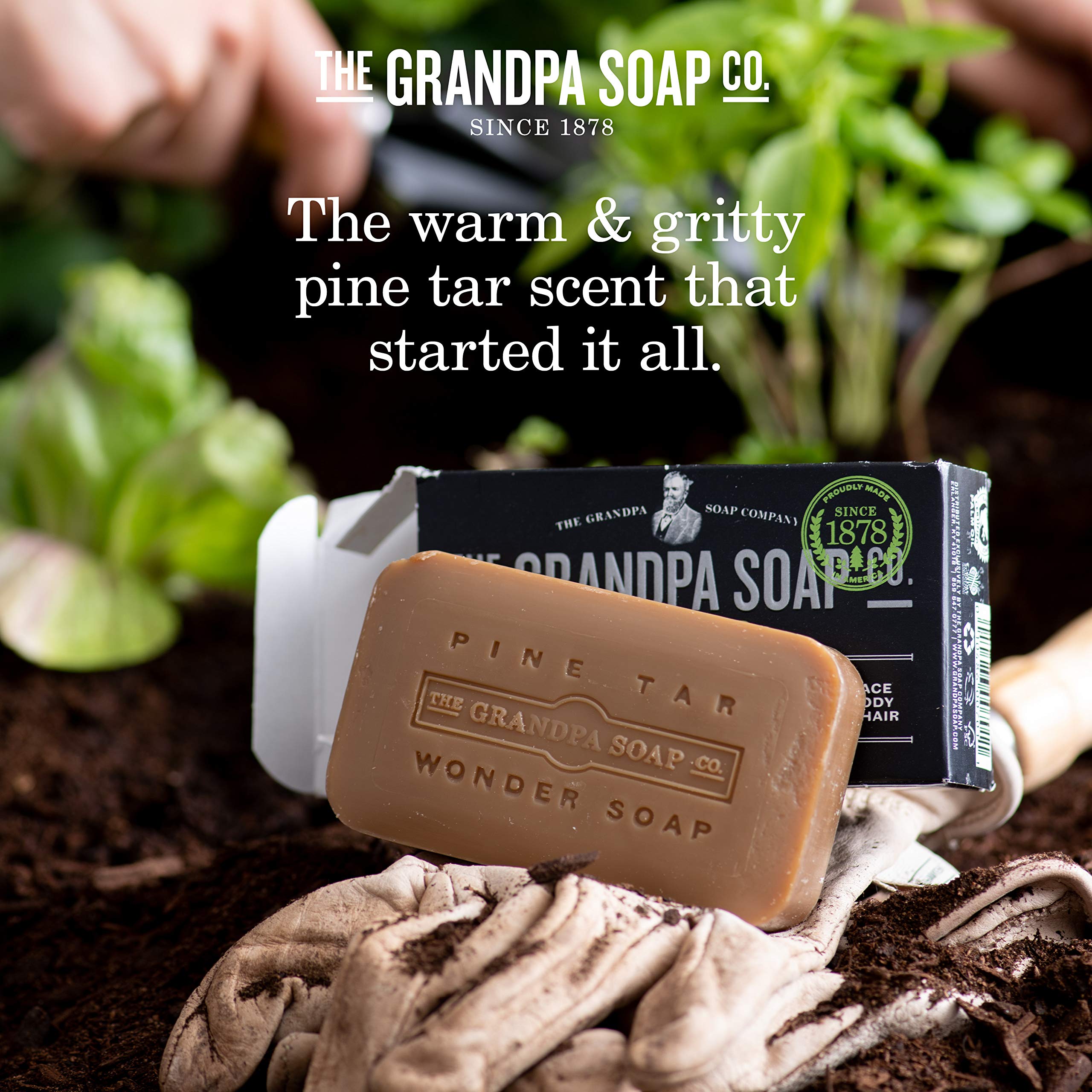 The Grandpa Soap Company ingredientes con alquitrán de pino para limpieza natural