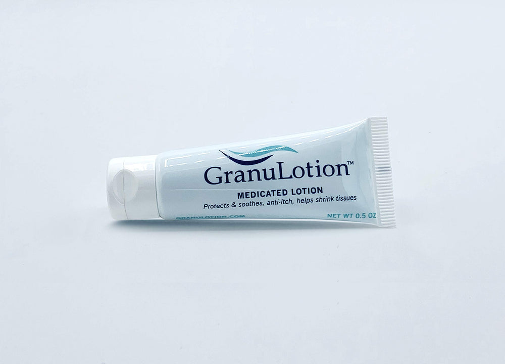 GranuLotion aplicador preciso permite cobertura controlada en zonas.