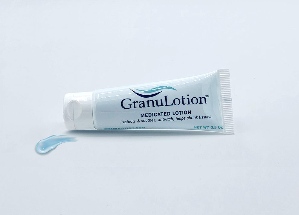 GranuLotion tamaño 0,5 oz ideal para llevar en bolso.