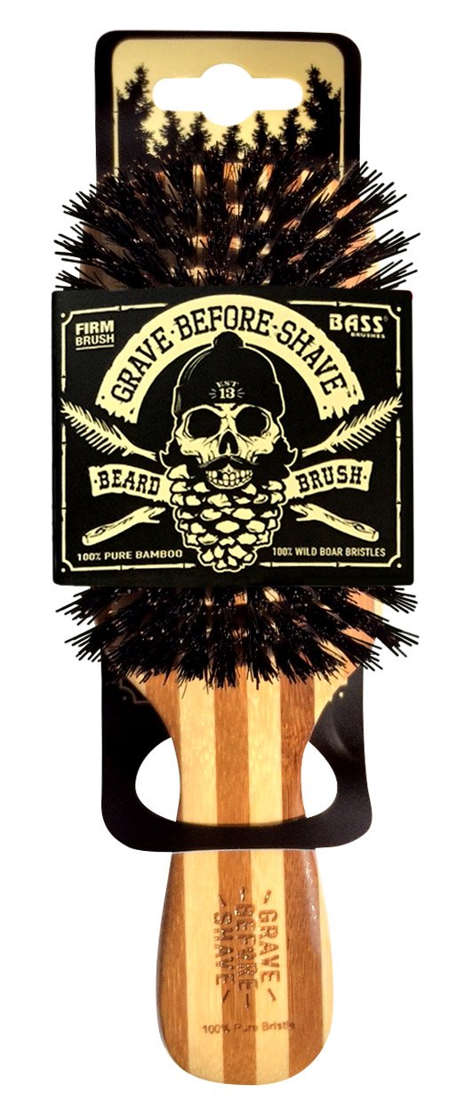 Cepillo Grave Before Shave con logo Pine Guy en la espalda para cuidado de barba