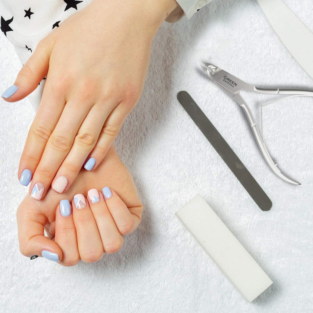 GREEN ESTETICA herramienta de cuidado de uñas en casa para rutina detallada