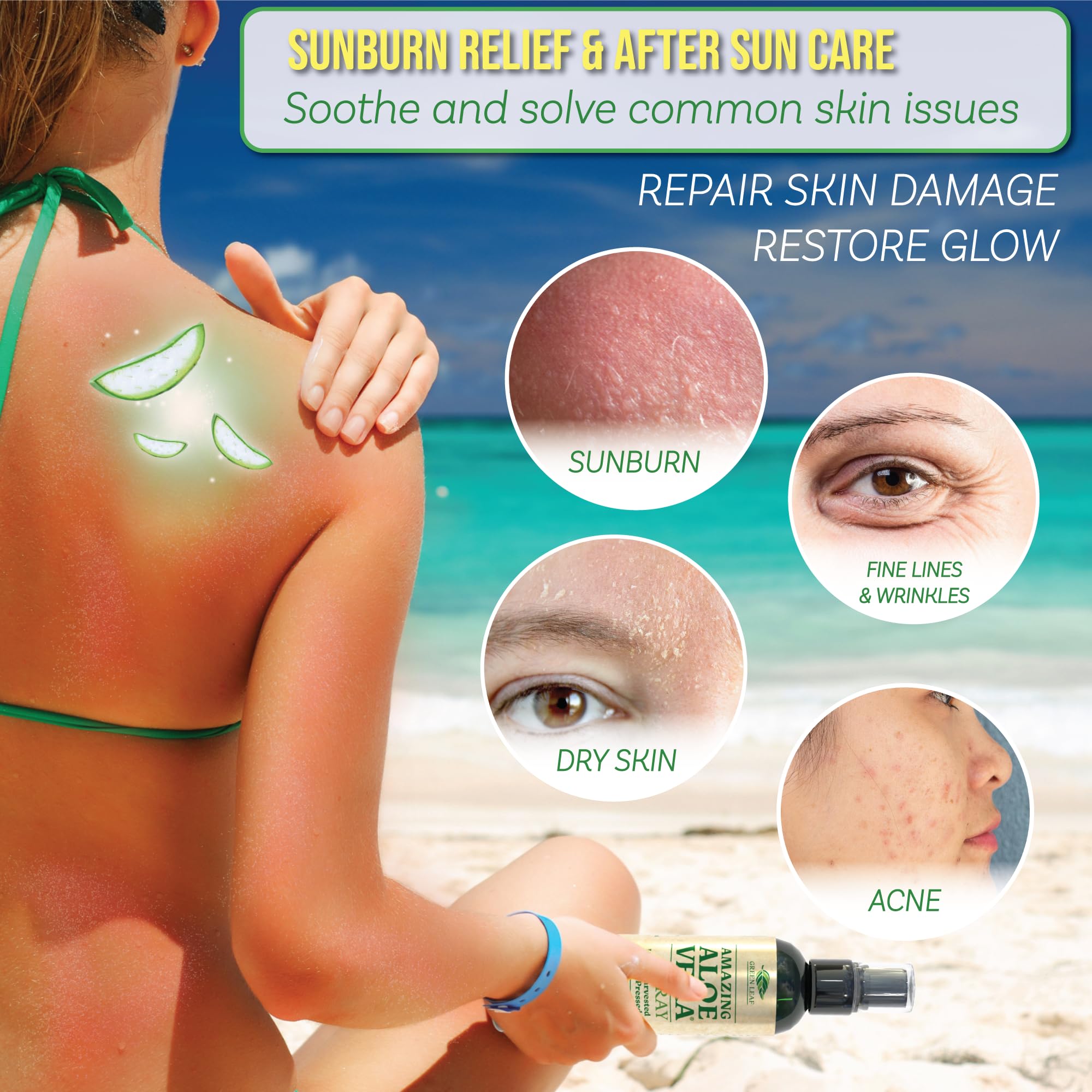 Textura gel suave de Green Leaf Naturals Aloe Vera Spray