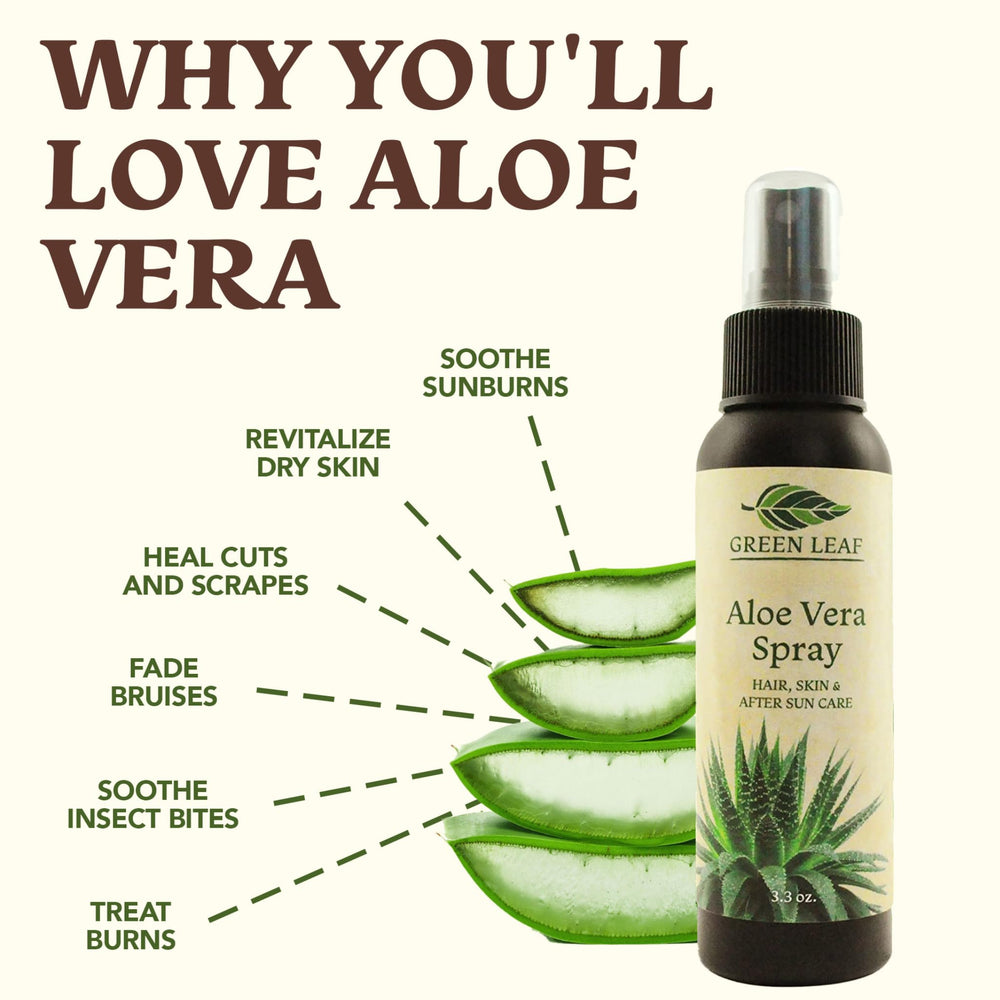 Uso diario de Green Leaf Naturals Aloe Vera Spray
