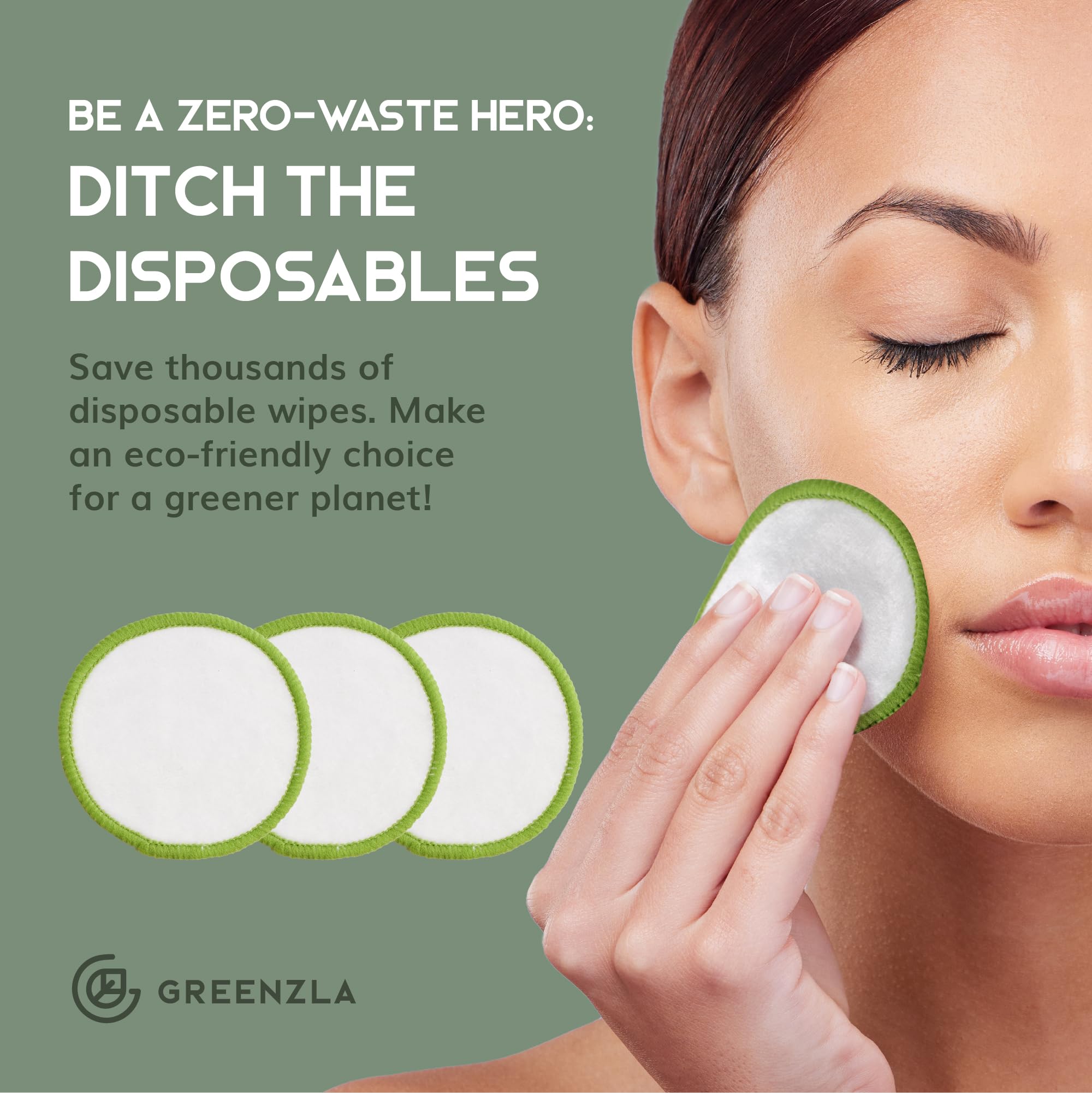 Greenzla: bolsa de lavado de malla para mantener las almohadillas limpias.