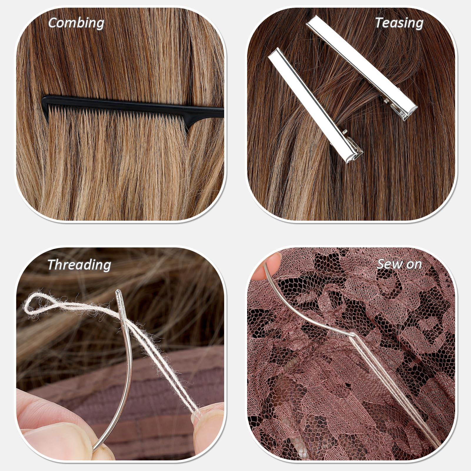 GrennMauler aguja curva: guía precisa para fijar extensiones