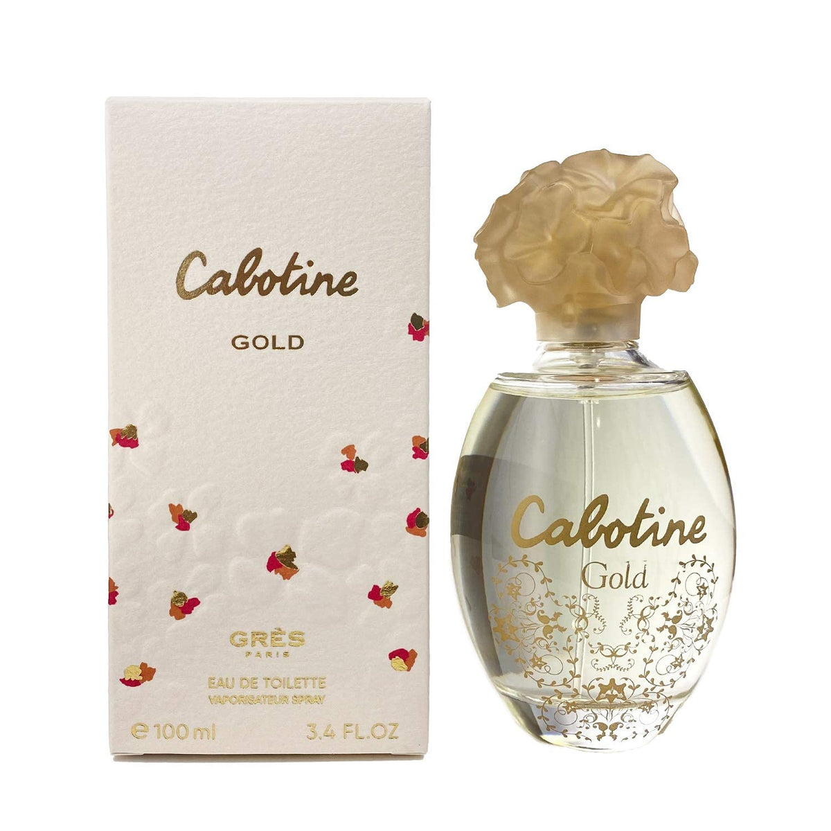 Gres Cabotine Gold, botella elegante para ocasiones especiales.