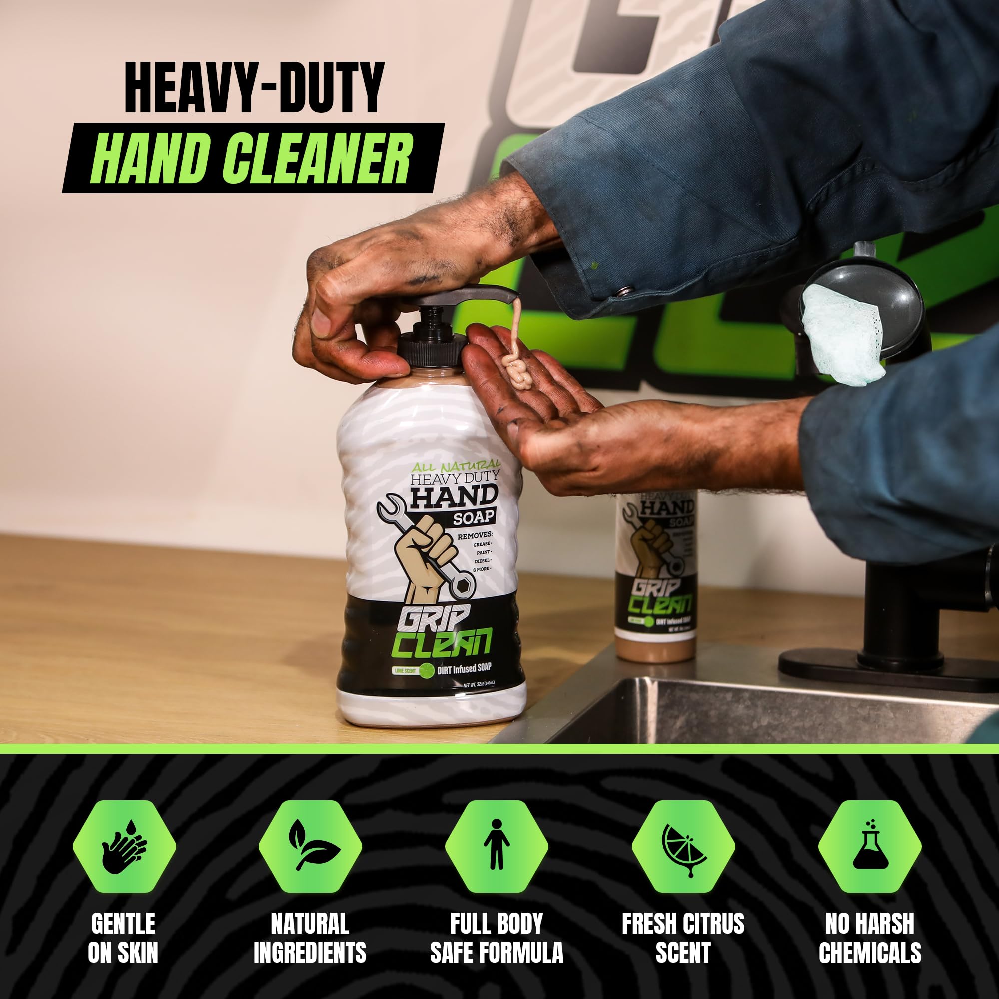 Grip Clean: concentración doble para usar menos producto