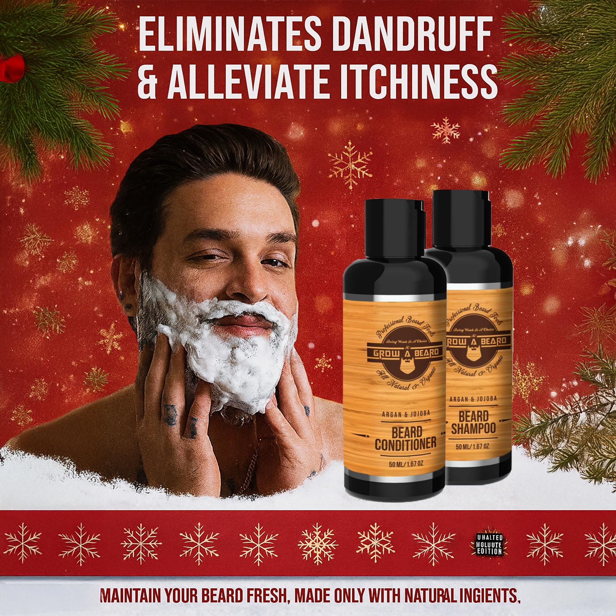 GROW ALPHA BEARD aceite de barba sin olor para crecimiento suave.