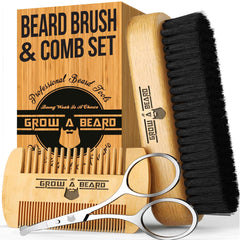 Cepillo Grow Alpha Beard con cerda natural para suavizar la barba