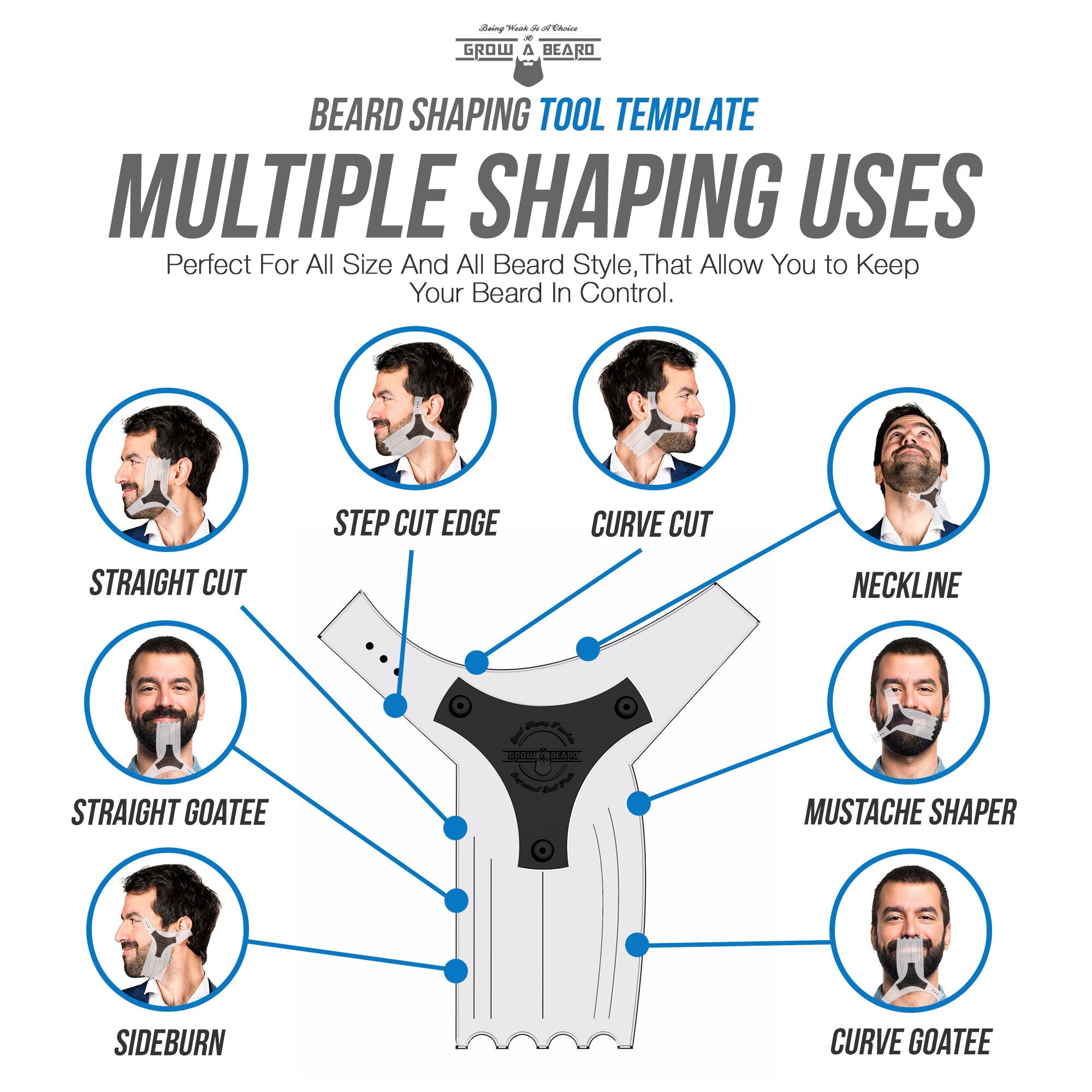 GROW ALPHA BEARD: lápiz-barbero para delinear la barba con facilidad.
