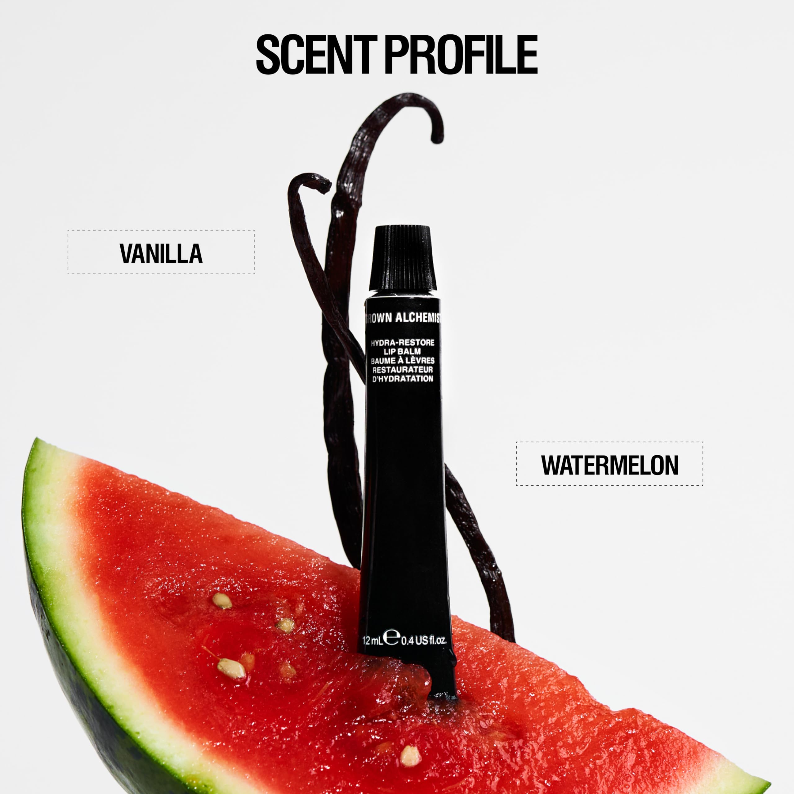 Grown Alchemist Lip Balm ingredient close-up highlighting shea butter and rosehip oil