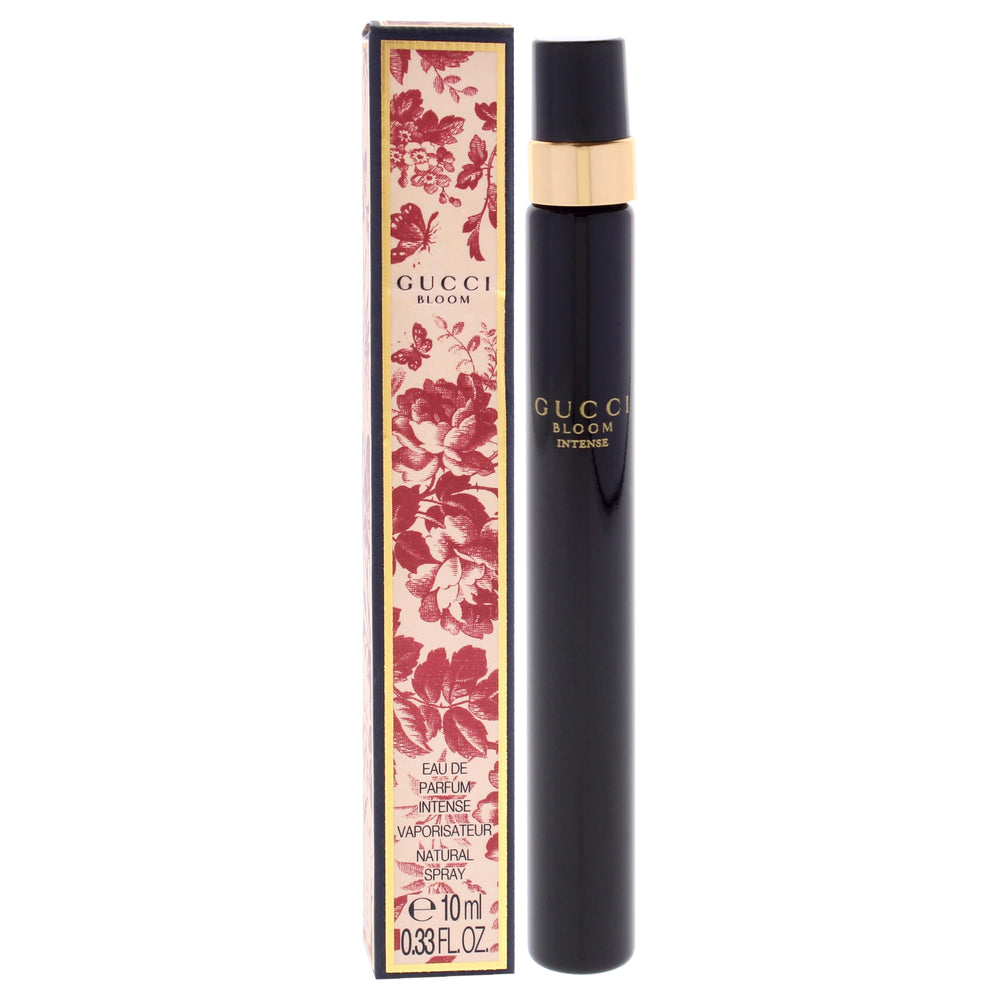 Gucci Bloom Intense Mini EDP, caja de presentación, añade lujo a cualquier estuche.