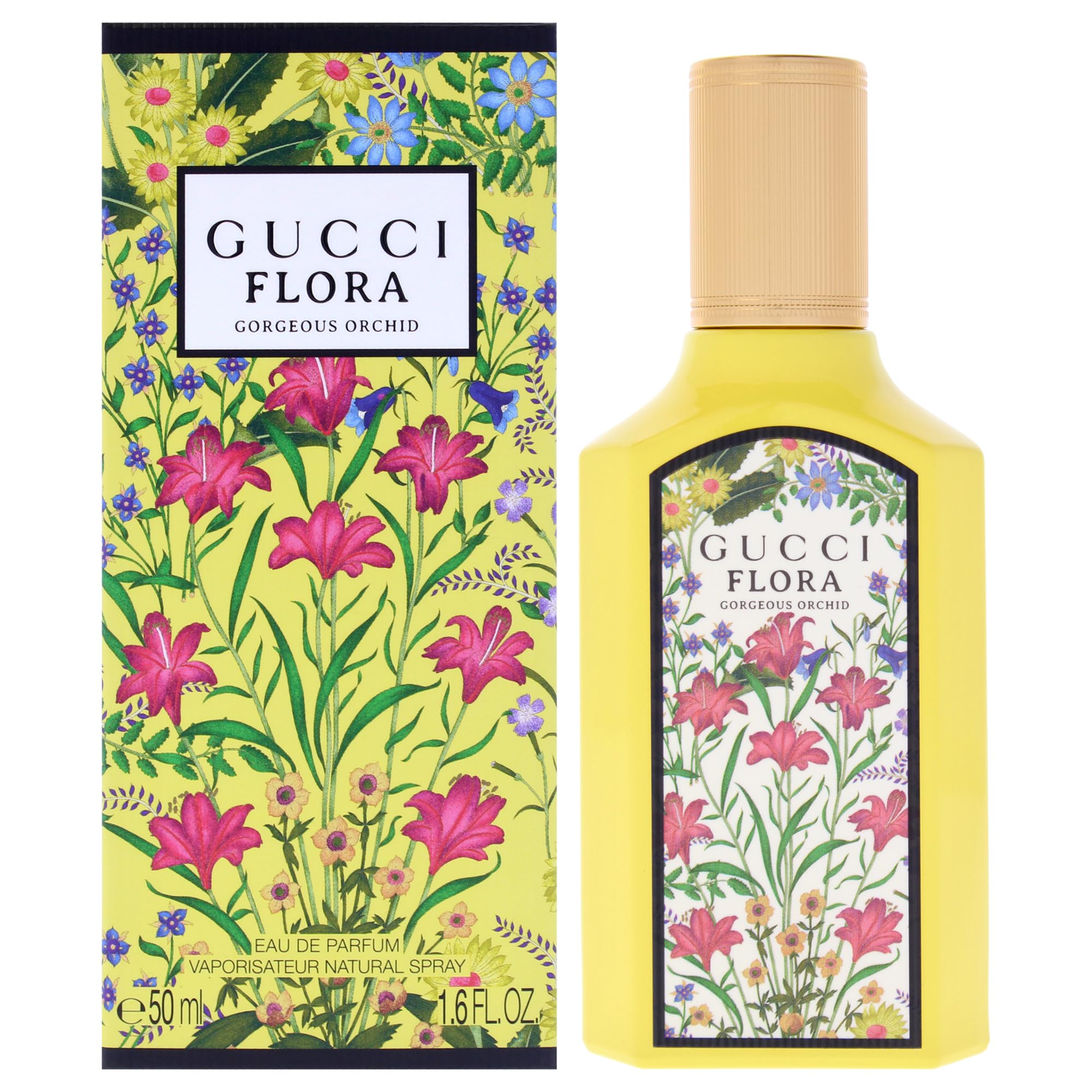 Gucci Flora Orquídea Espectacular: frasco elegante para uso diario con aroma floral suave