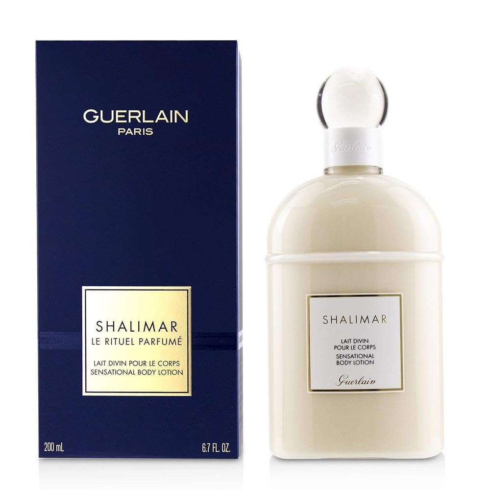 Guerlain Shalimar textura de absorción rápida para nutrir y perfumar la piel.