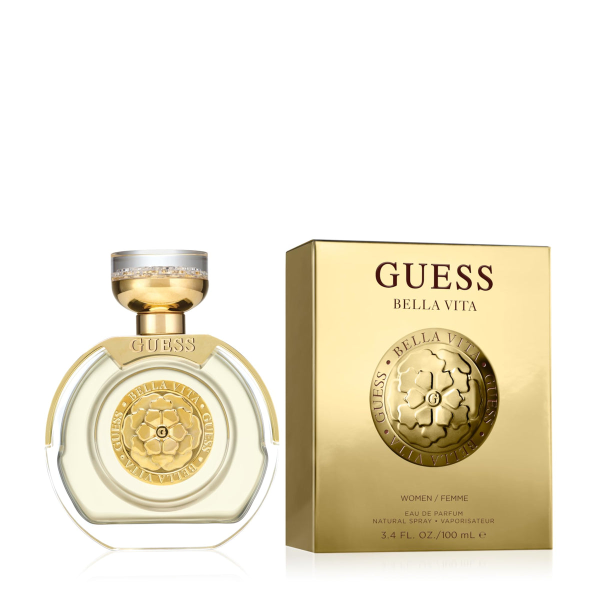 GUESS Bella Vita, botella frontal, perfume duradero para uso diario.