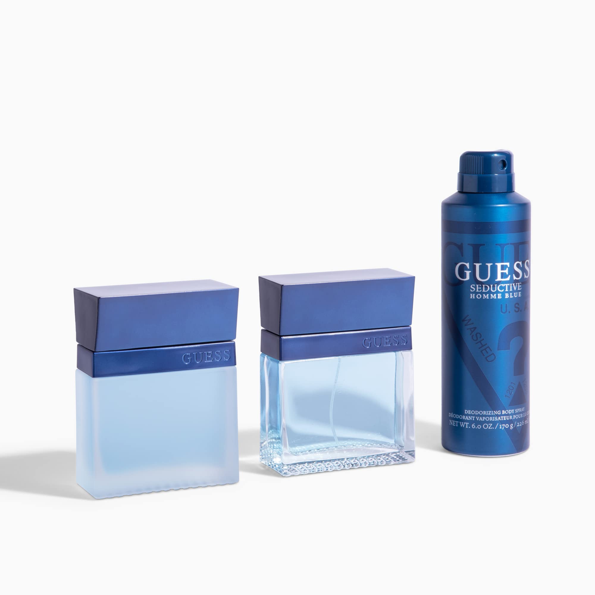 GUESS Seductive Blue: notas base de cashmere y madera para calidez duradera.