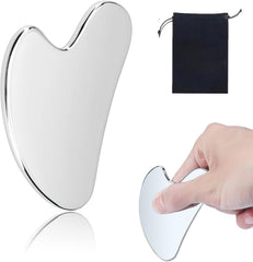 GYQORPHA Gua Sha de acero inoxidable para exfoliar y tonificar la piel