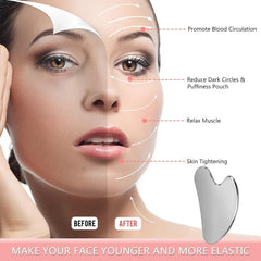 GYQORPHA Gua Sha para cuello y mentón, drenaje suave