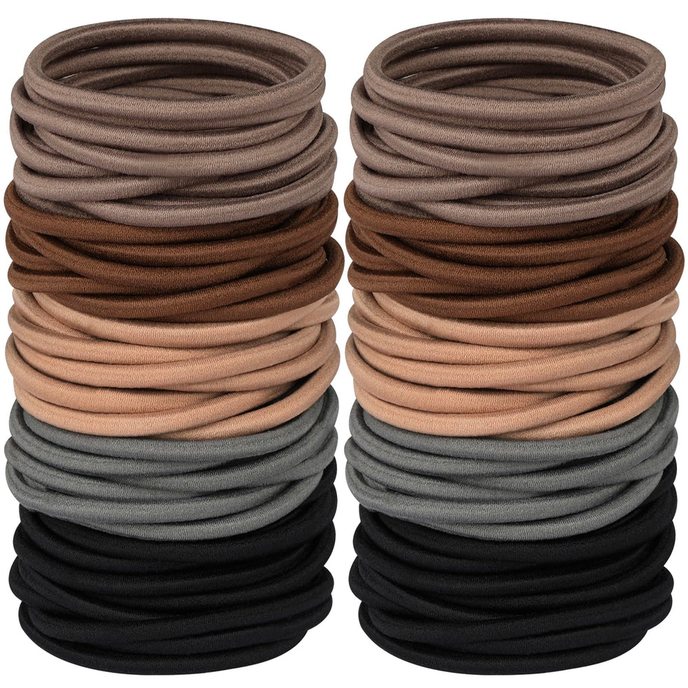 Ligas elásticas multicolores de Hageolan en un empaque de 120 unidades para uso diario.