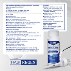 Hair Regen application on crown and vertex areas for targeted care.