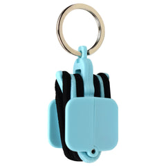 Hair Tie Hub porta gomas portátil azul claro, ideal para viajar