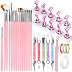HAIY set de herramientas para uñas, pinceles para diseños detallados.