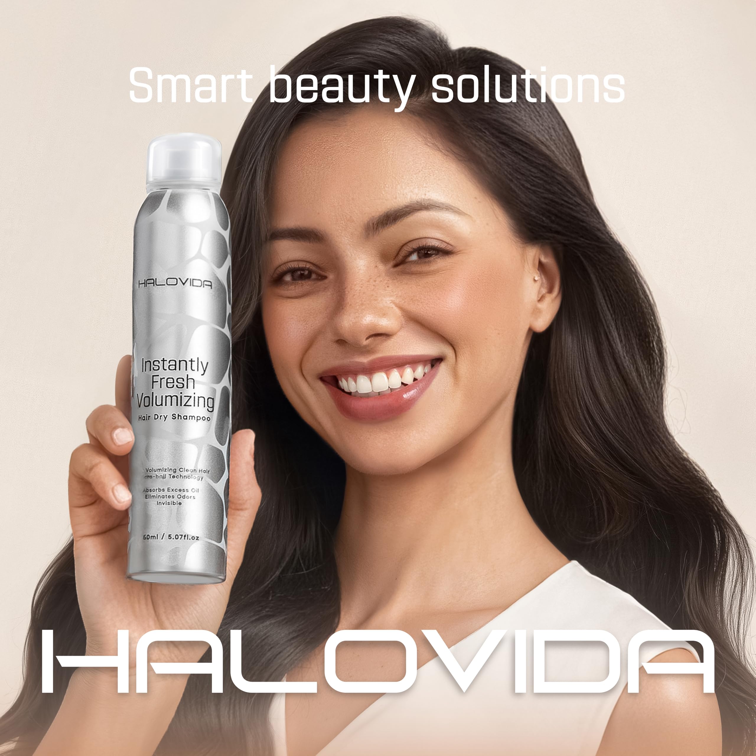 HALOVIDA champú seco facilita peinado y desenredo suave.