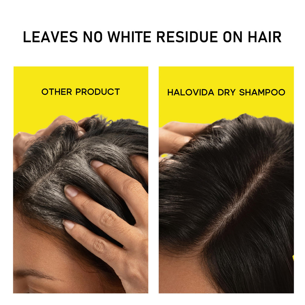 HALOVIDA Dry Shampoo : enrichi en Panthenol et vitamine E pour la brillance naturelle