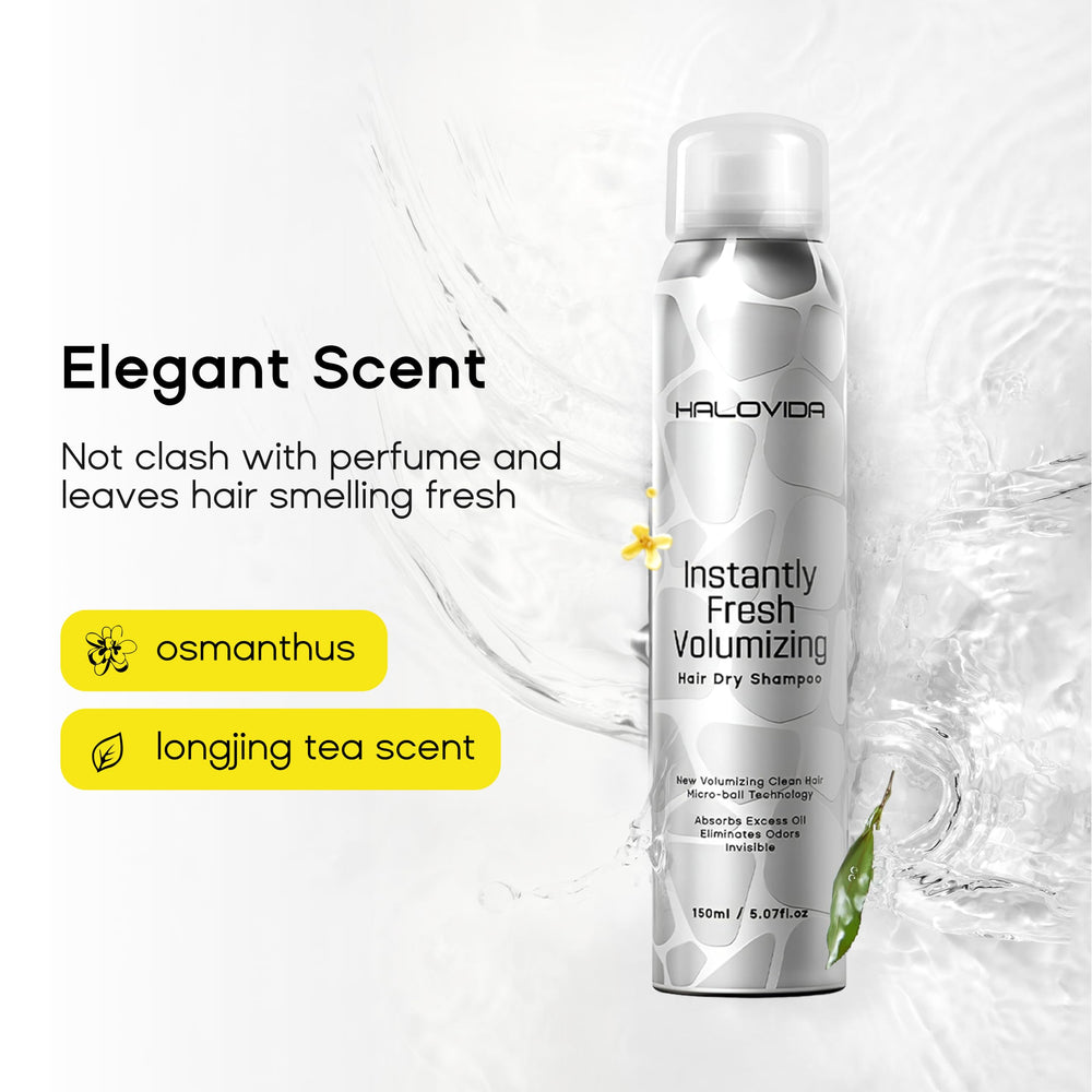 HALOVIDA Dry Shampoo : parfum frais Osmanthus et Longjing