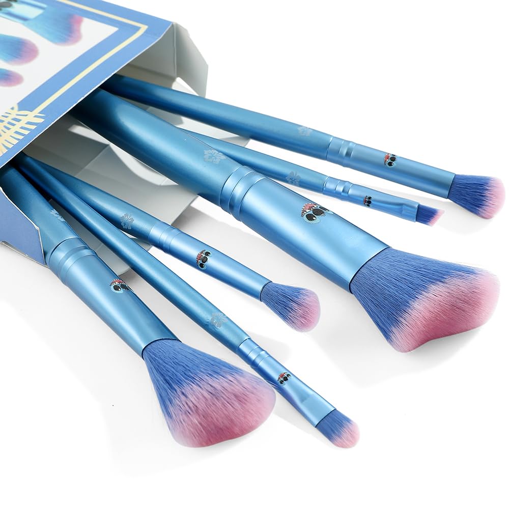 Pinceles Hamowtux Stitch para base y cobertura uniforme en cejas y rostro.