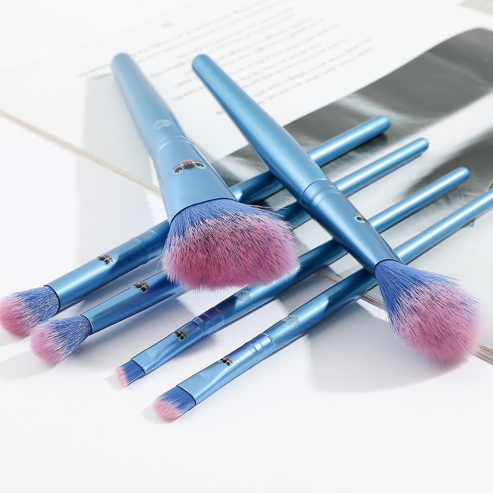 Pinceles Hamowtux Stitch para sombras de ojos con punta fina para sombreado preciso.