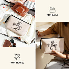 Hanamiya Na medidas 24x16 cm, bolsa compacta para cosméticos de viaje.