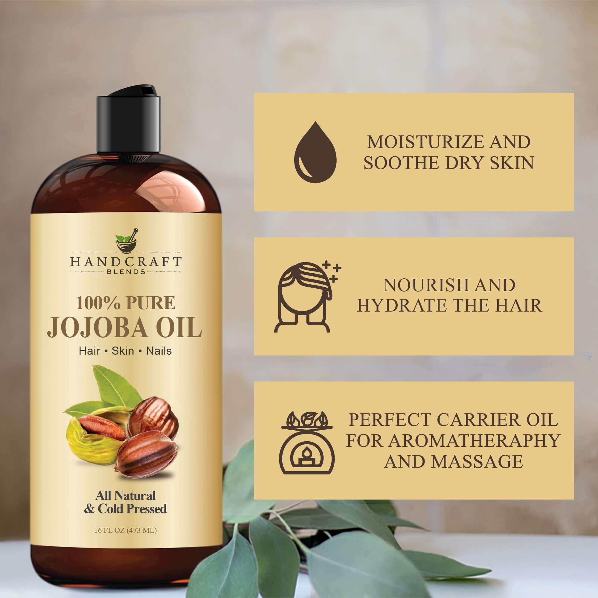 Handcraft Blends jojoba para masaje suave y absorción rápida