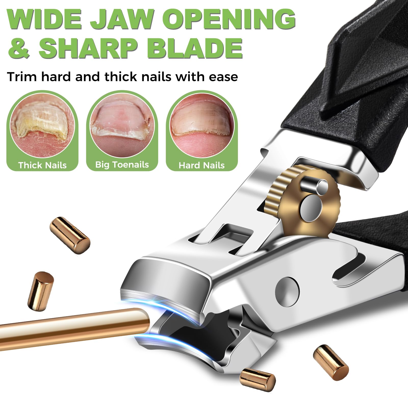HANDWENG conjunto profesional 5 en 1 para el cuidado de uñas en cuero.