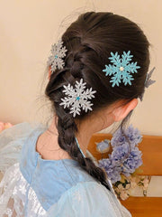 Pinza Hansamu copo de nieve azul, protección suave para el cabello