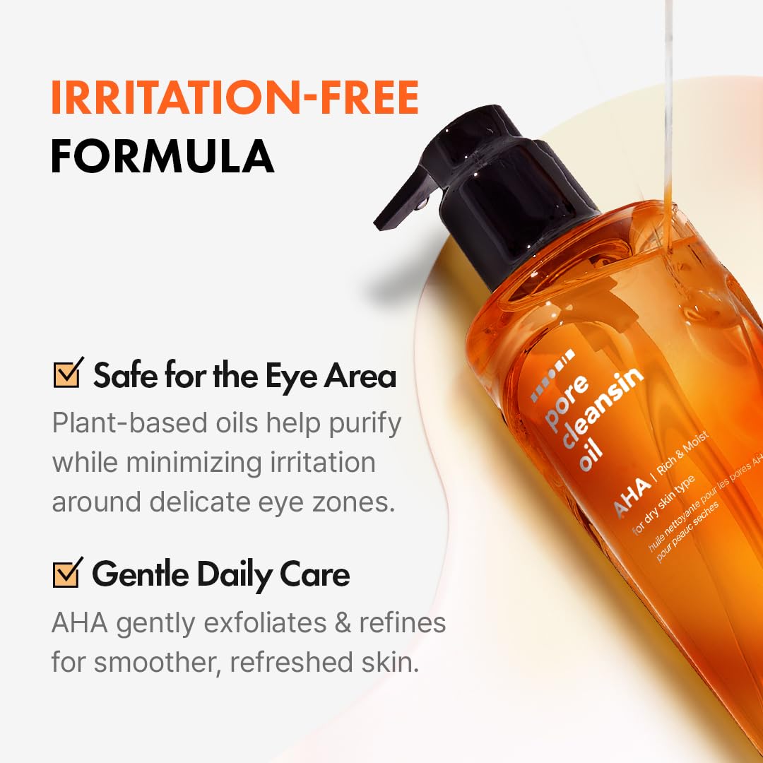 Hanskin AHA Pore Cleansing Oil, emulsiona con agua para eliminar impurezas
